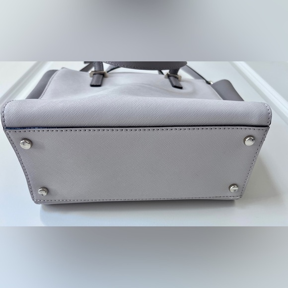 Kate Spade Two Toned Grey Satchel with Structured Design - Picture 13 of 16